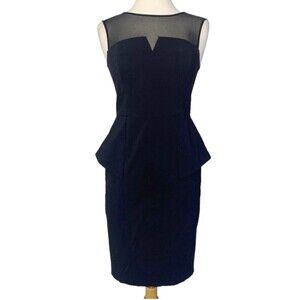 Cache VTG Dress Stretchy Pencil Sheath Small Black Sz 0 XS Party Prom